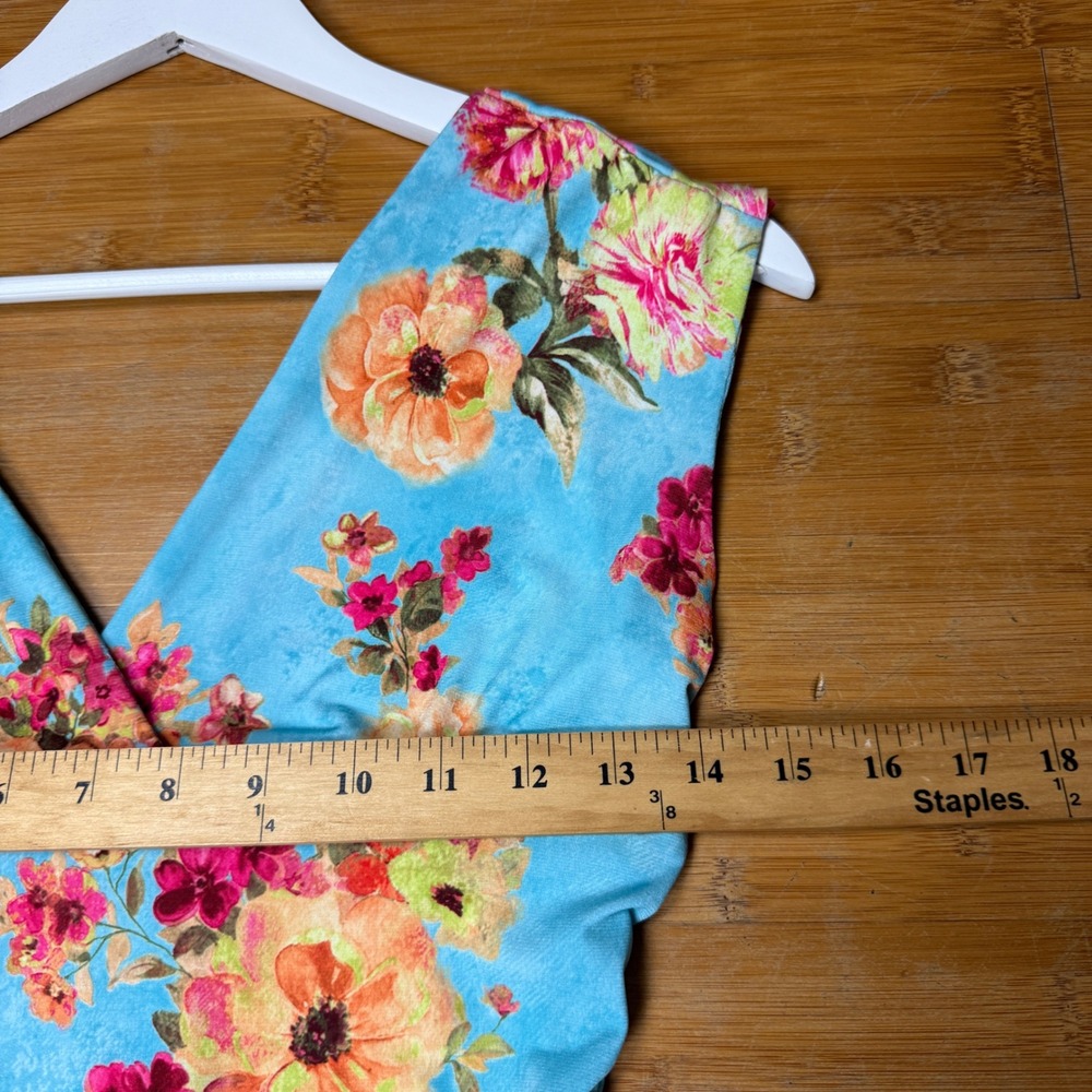 Vintage Ruby Women's Floral Print Fit and Flare V-Neck Dress‎ Sleeveless Size L - Picture 6 of 7